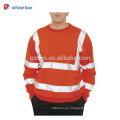 Sudadera de alta visibilidad Jumper Work Safety Sweater Amarillo / naranja con cintas reflectantes